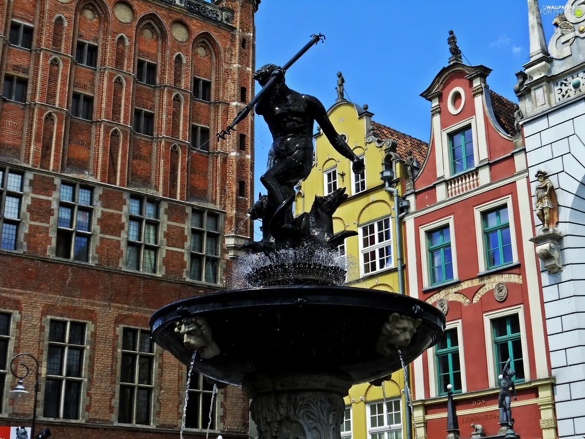 Gdańsk, neptunium, fountain, Monument