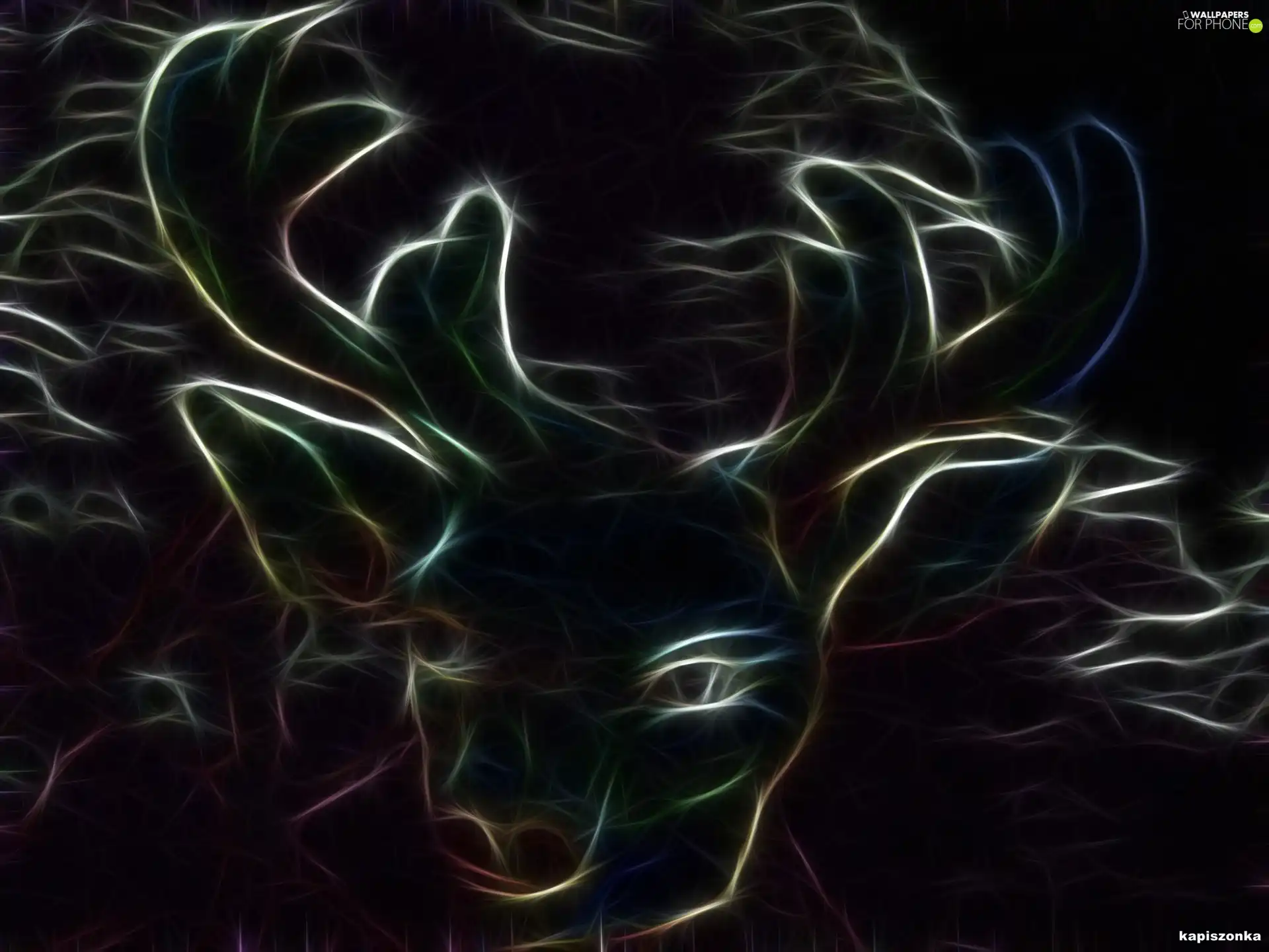 Fractalius, deer, antlers