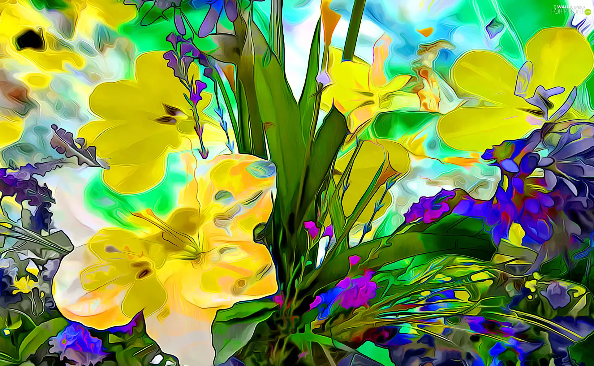 graphics, Flowers, flakes, Fractalius