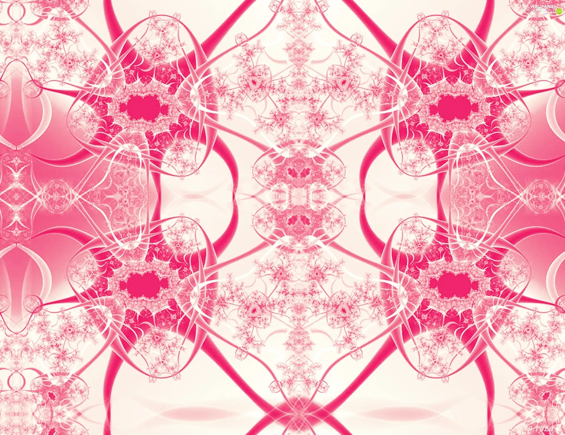 Pink, abstraction, fractals, patterns