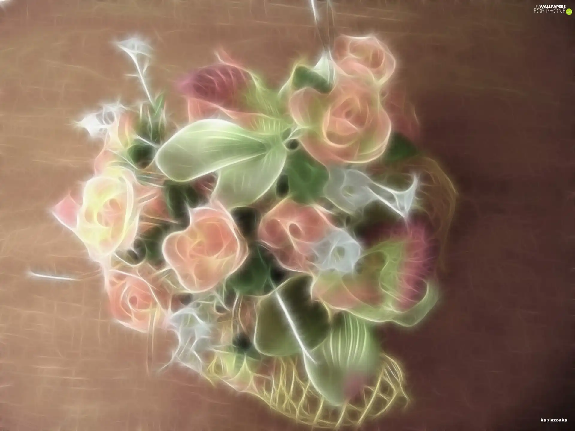 Fraktal, bouquet, flowers