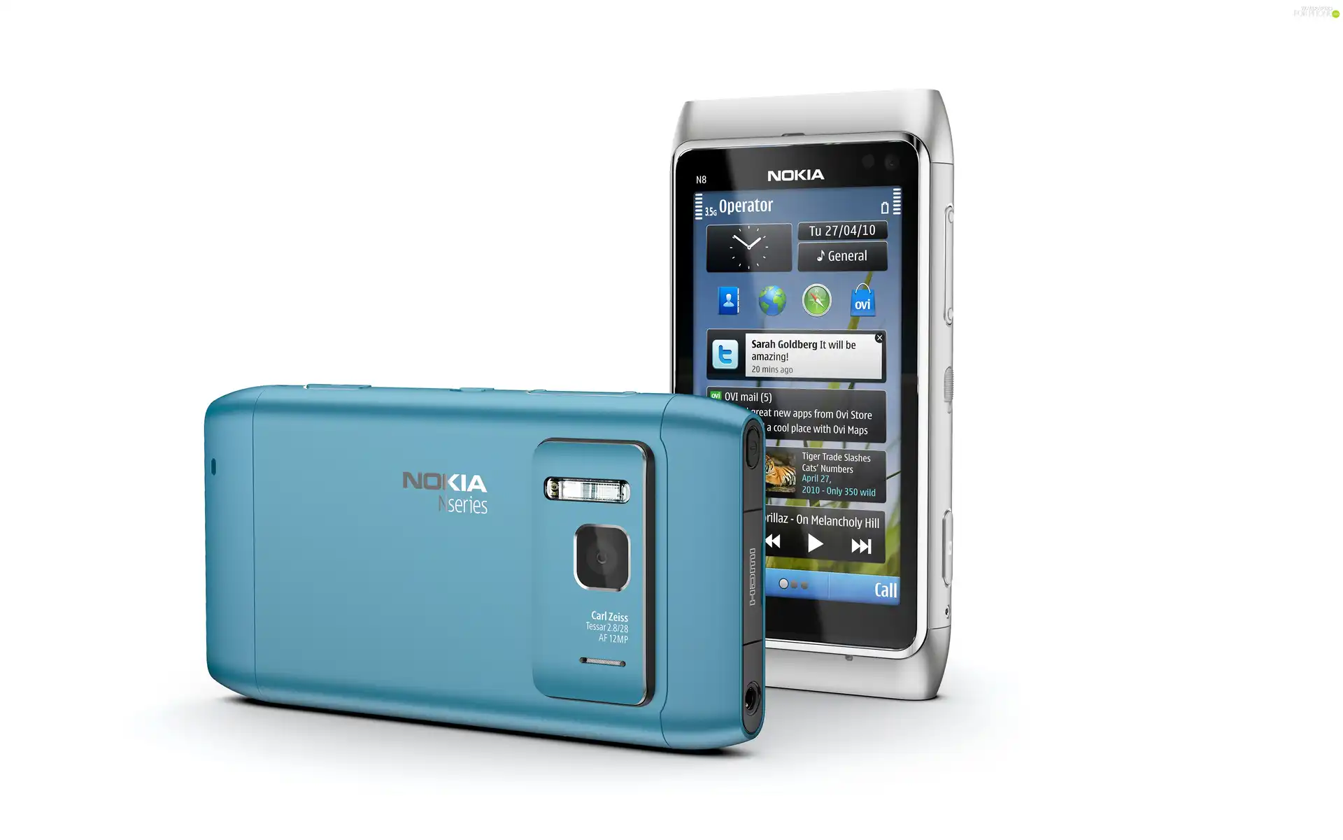 Back, nokia N8, Front