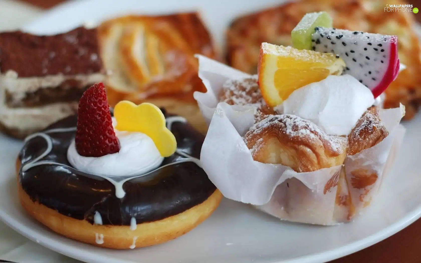 Fruits, dessert, cookies