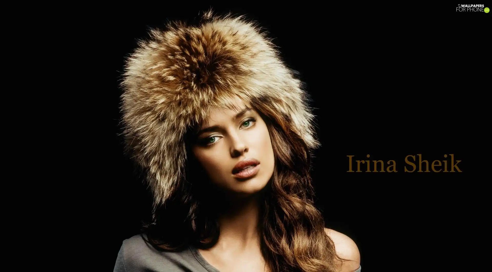 Beauty, cap, fur, Irina Shayk