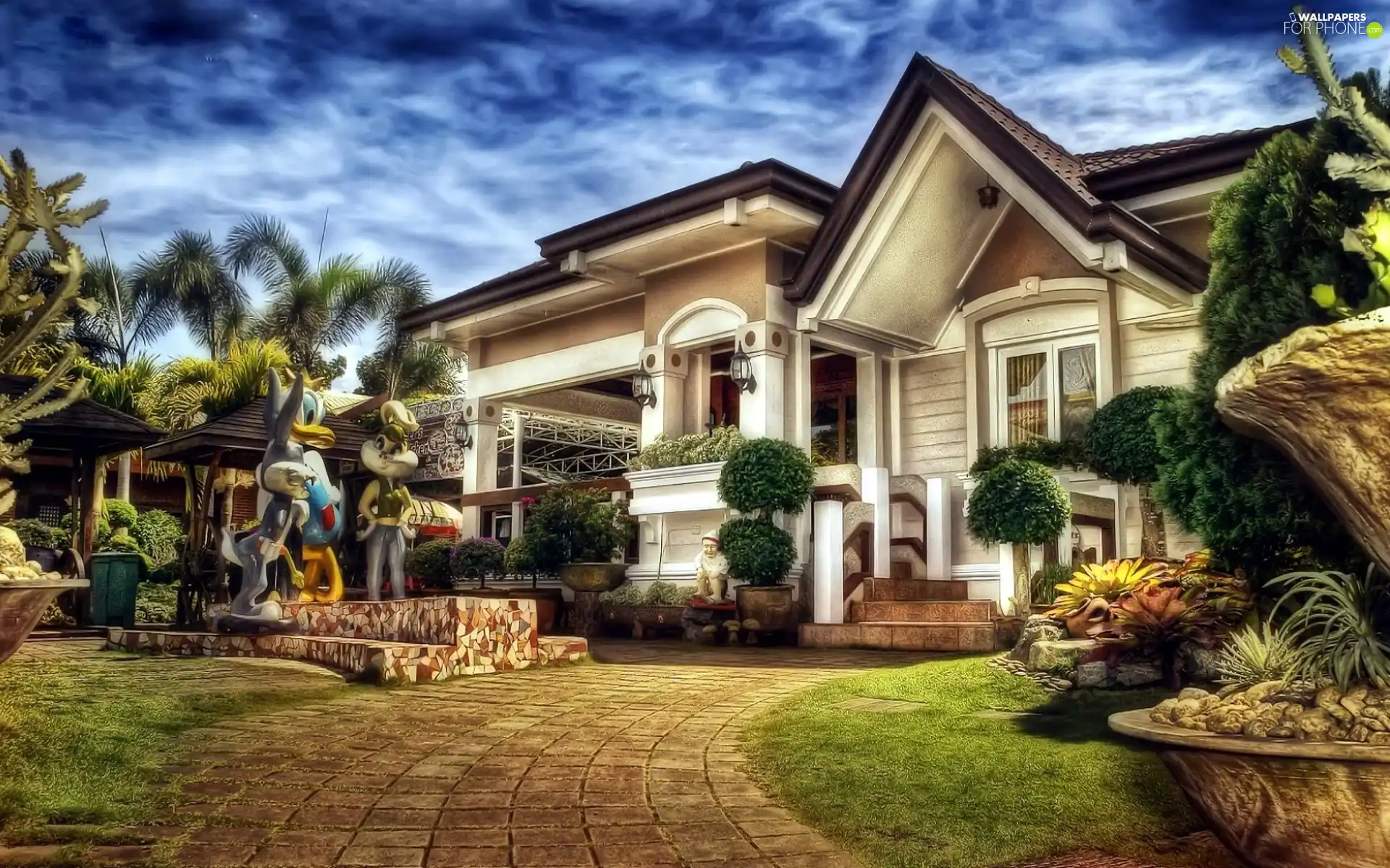 Garden, Beatyfull, house