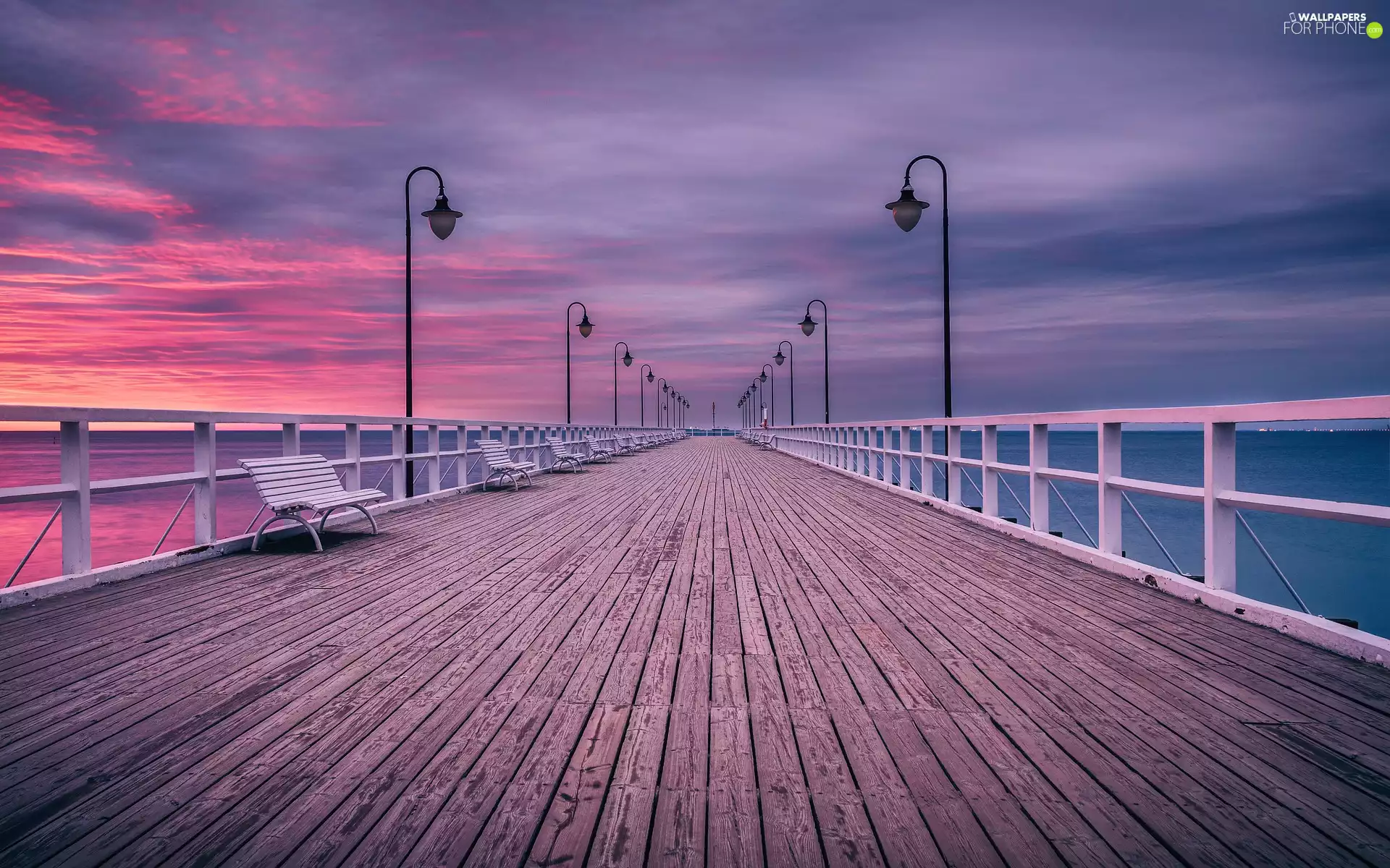 pier, Gdynia Orłowo, Sunrise, Baltic
