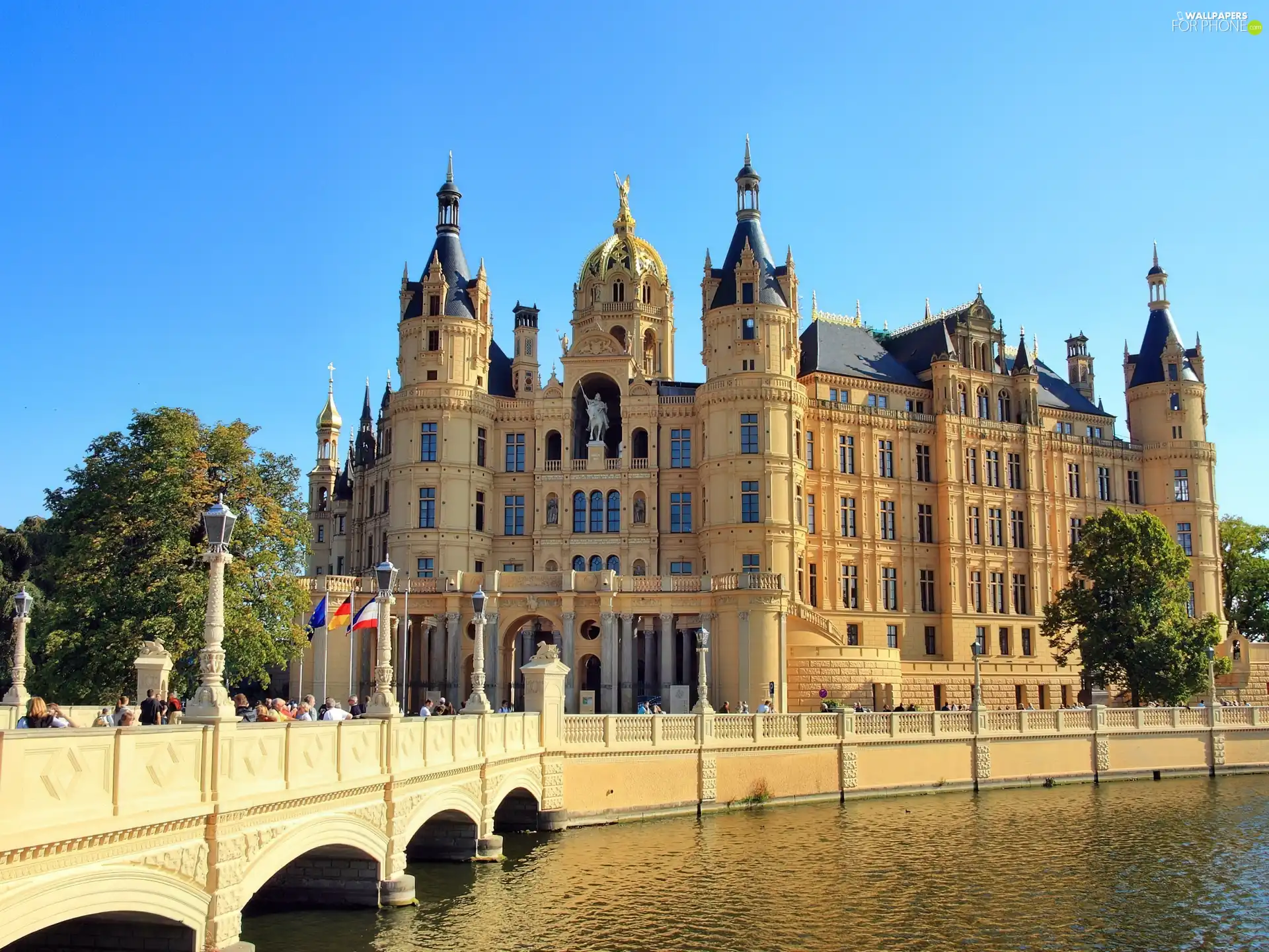 bridge, Schwerin, Germany, Castle