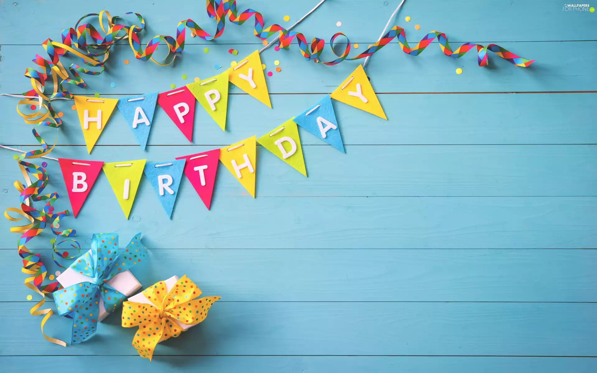 streamers, gifts, birthday, ##, Wishes