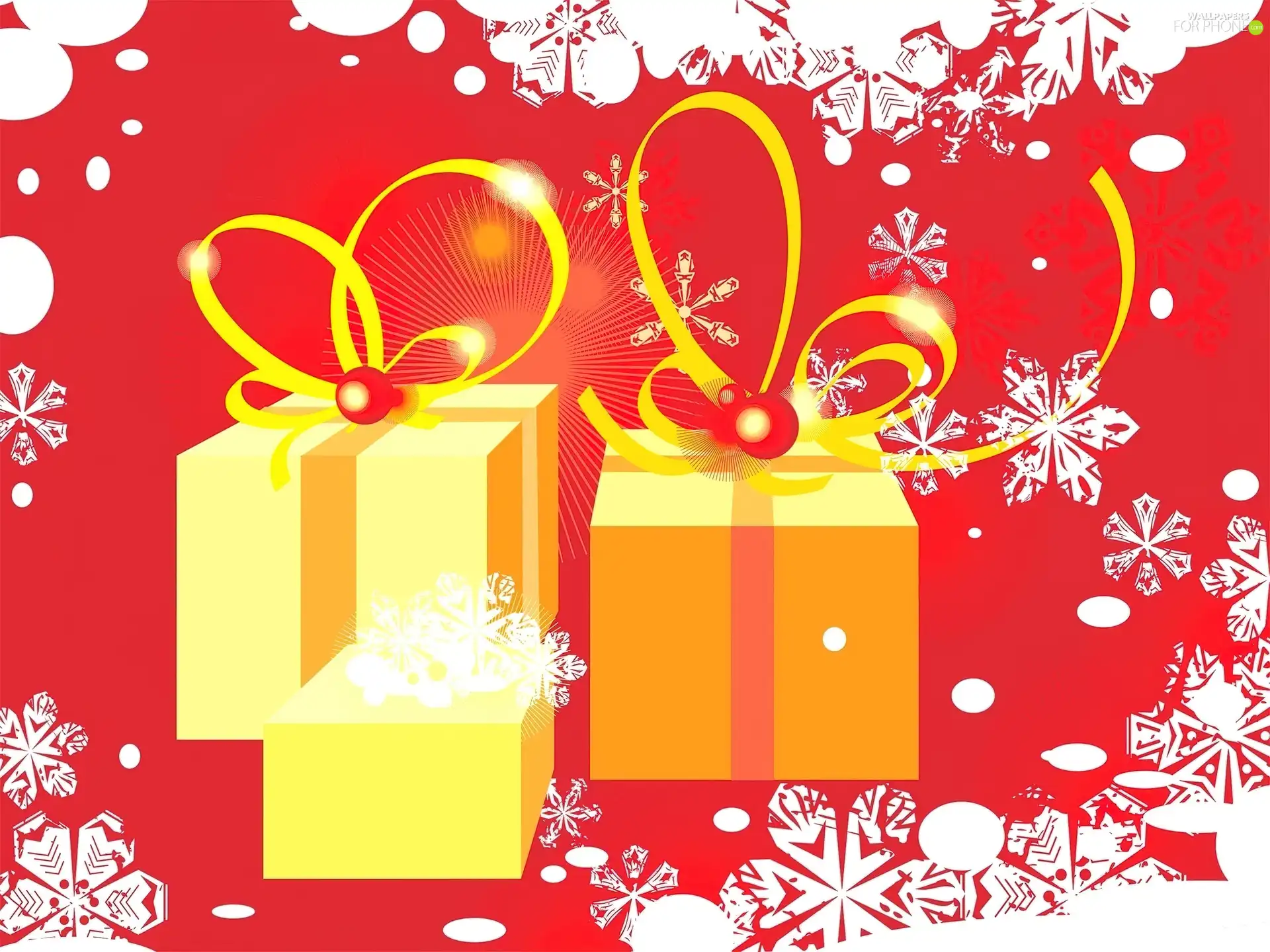 gifts, flakes, snow