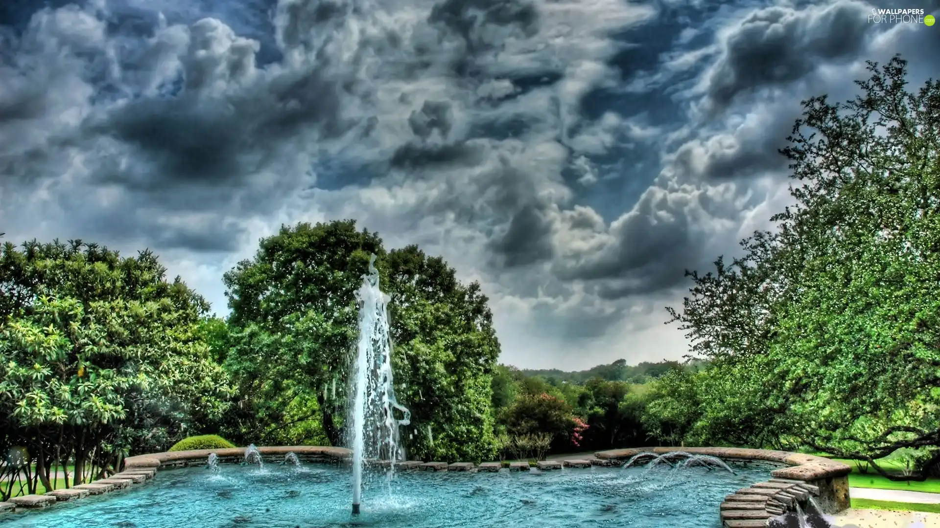 Girandole, clouds, Park