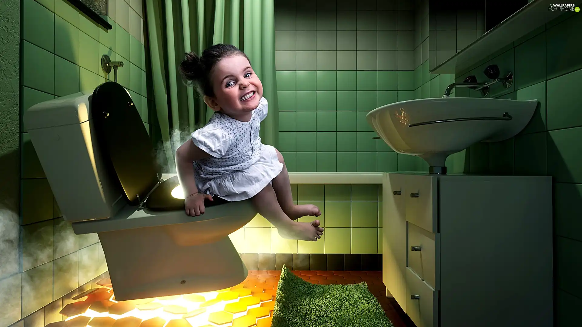 Bathroom, girl
