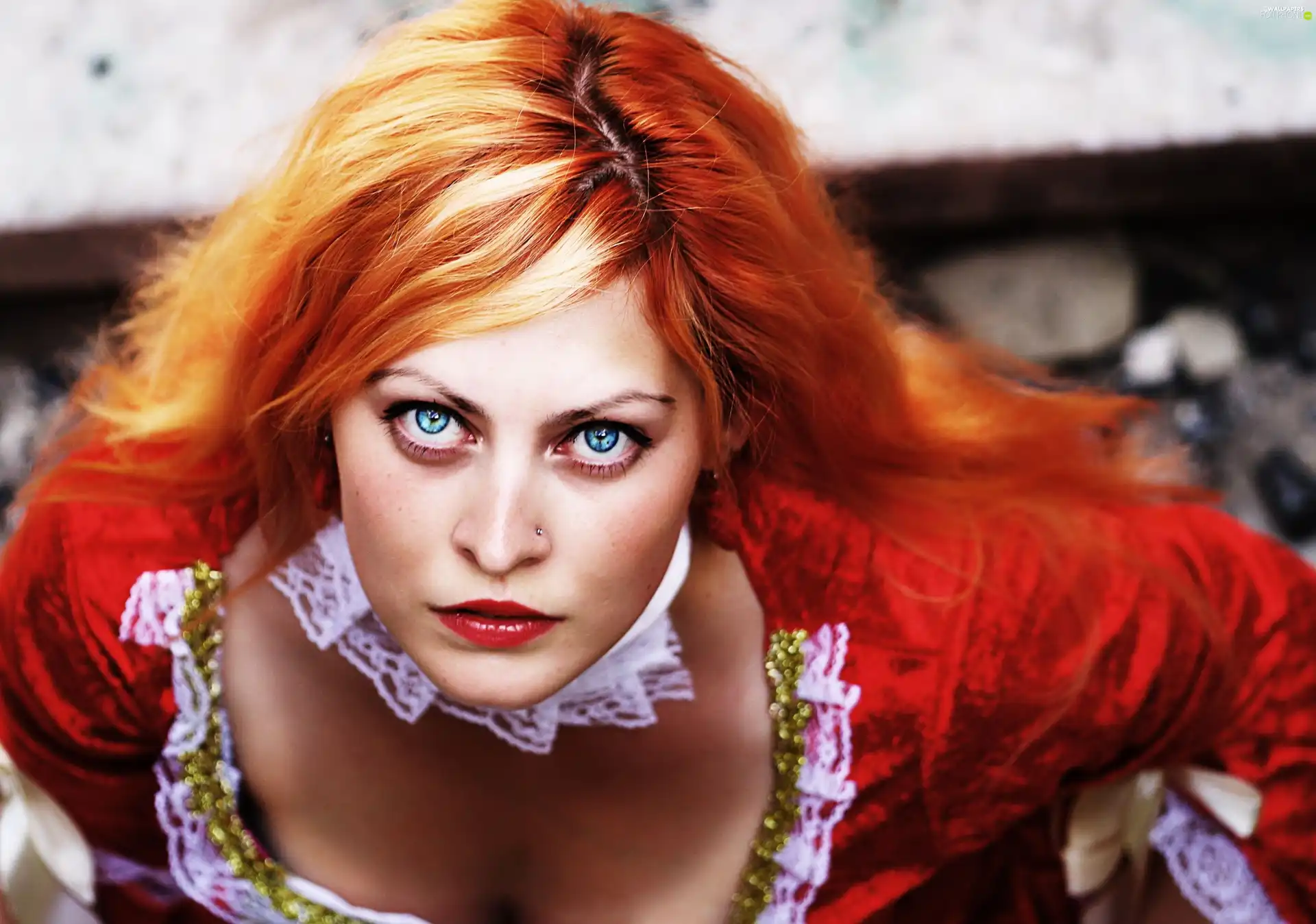 girl, Beauty, redhead
