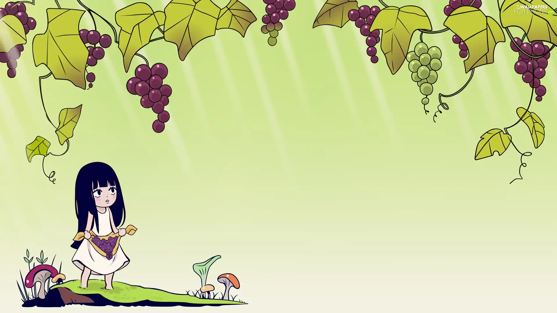 Kimi ni Todoke, Grapes, girl, Green
