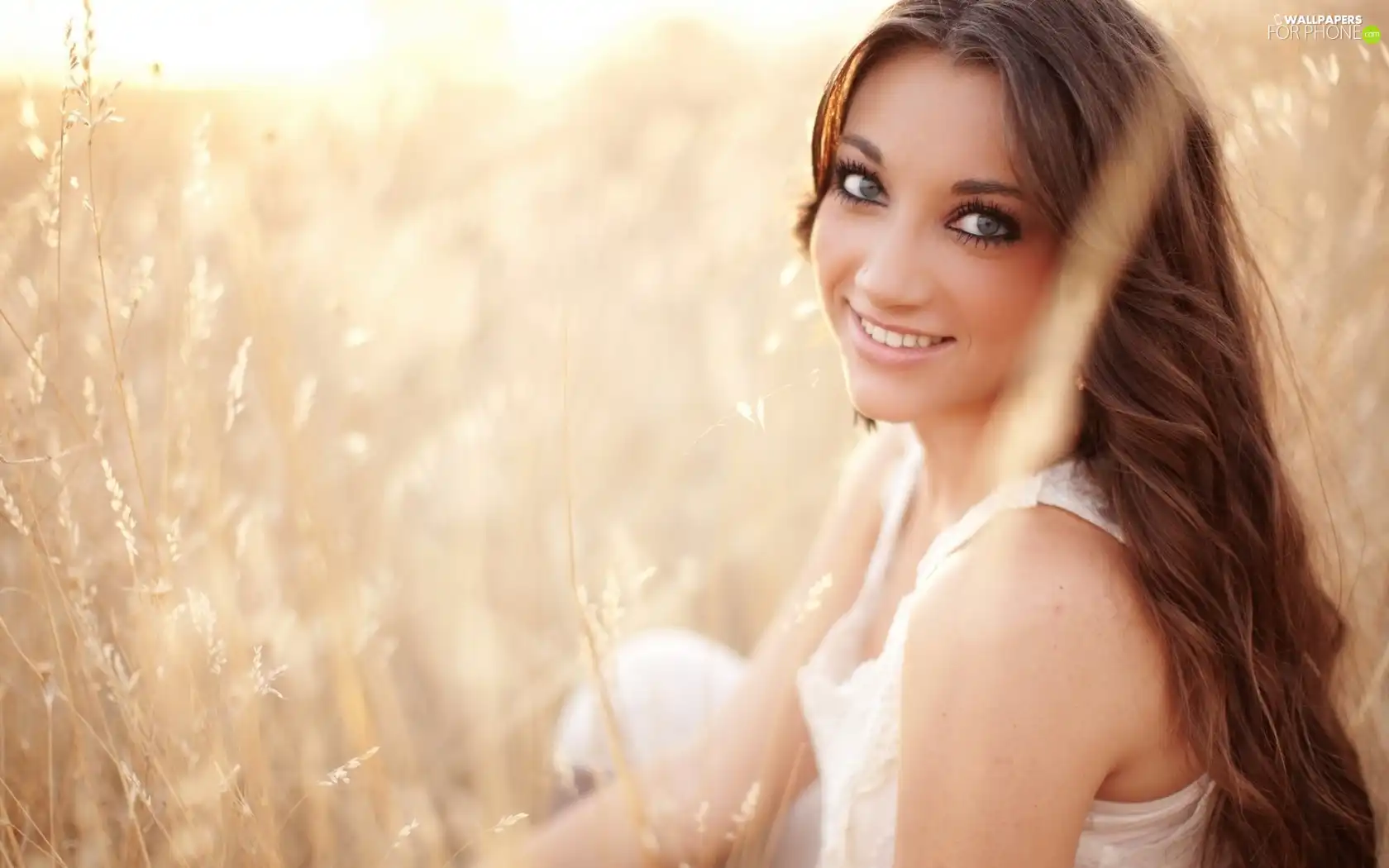 glamour, sun, Smile, Eyes, Women