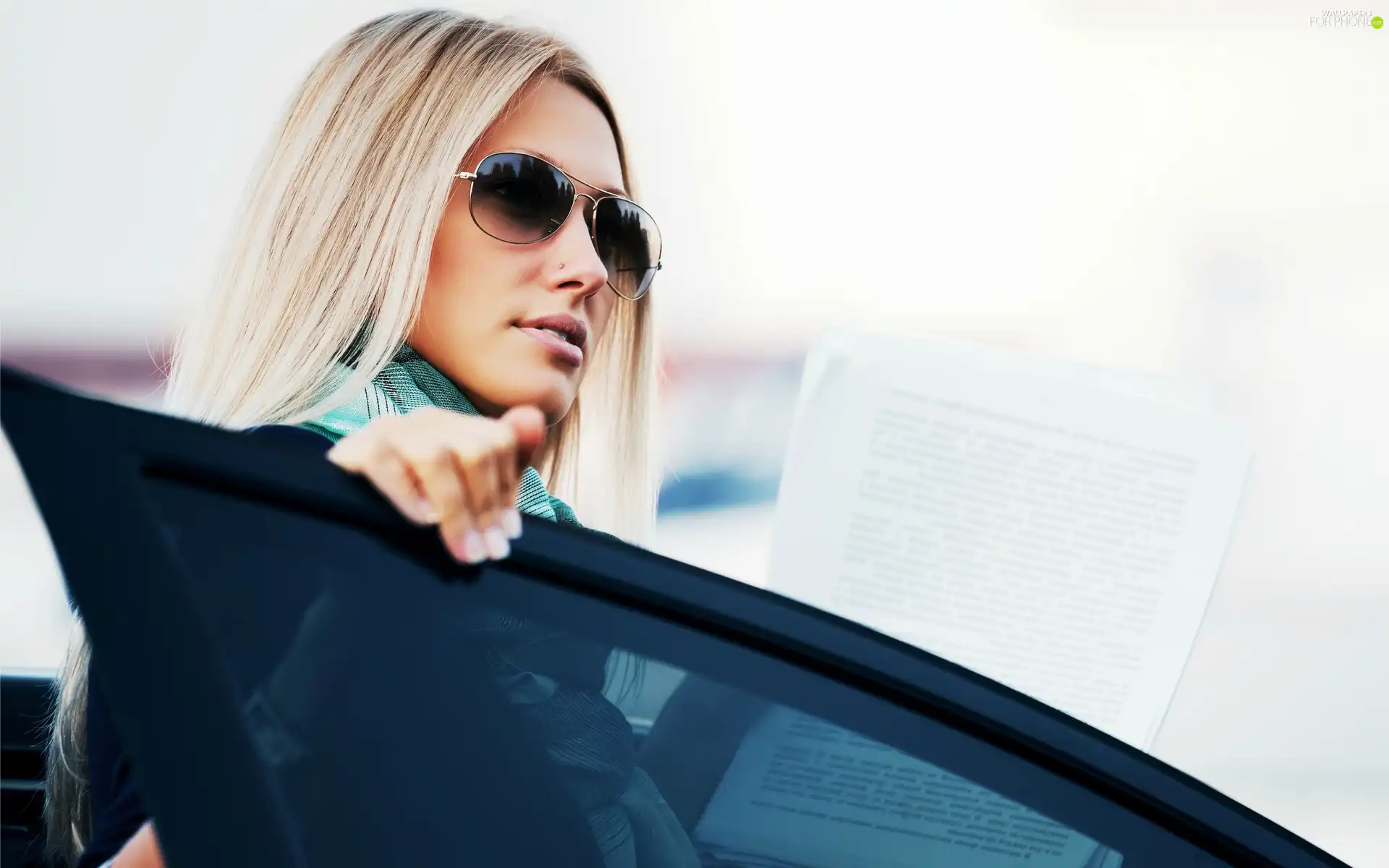 Glasses, Blonde, Automobile