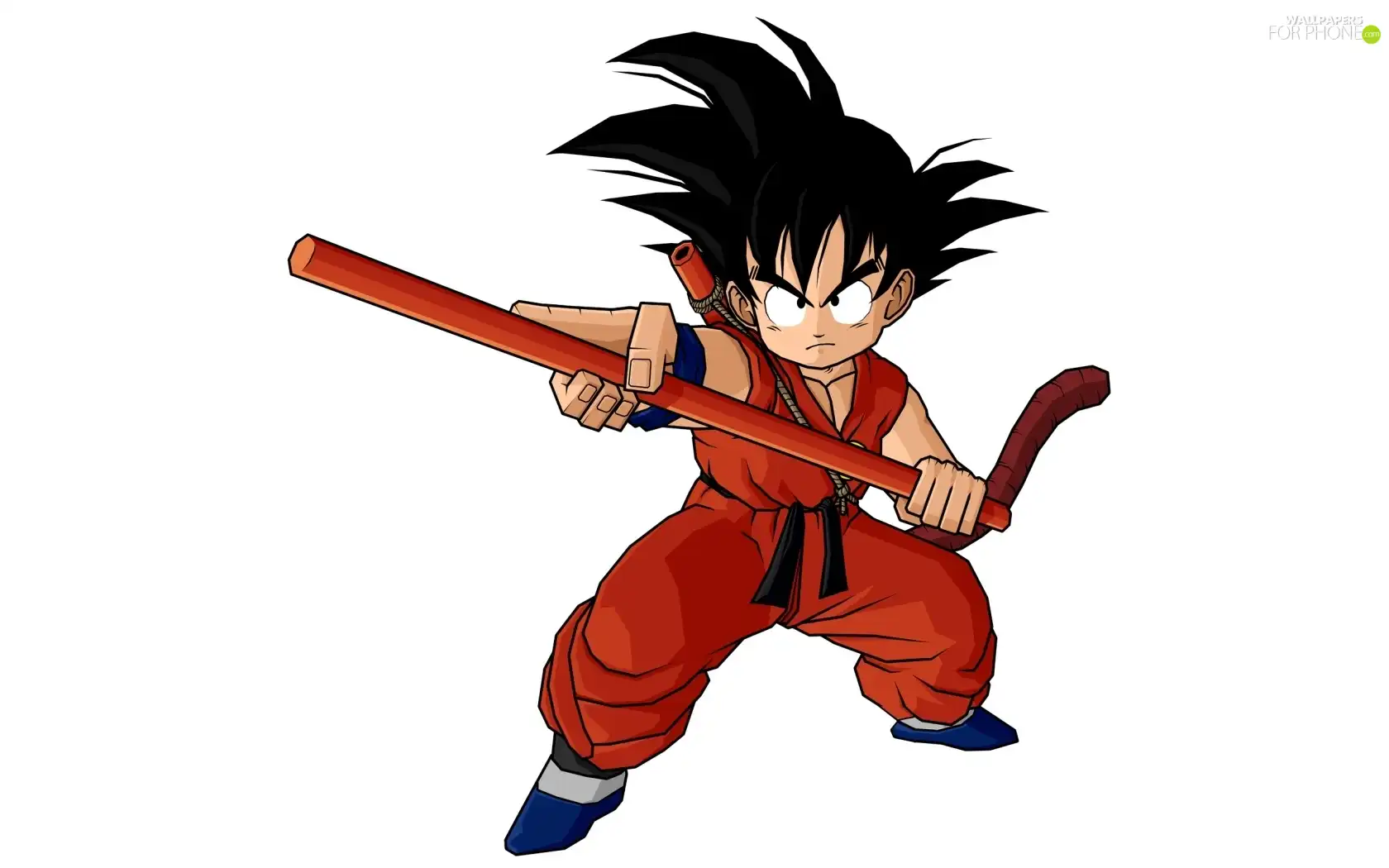 with a stick, small, GOKU