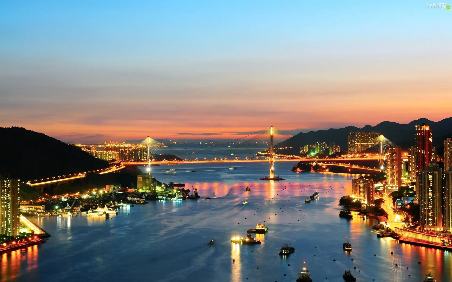 panorama, San Francisco, The Golden Gate Bridge, town