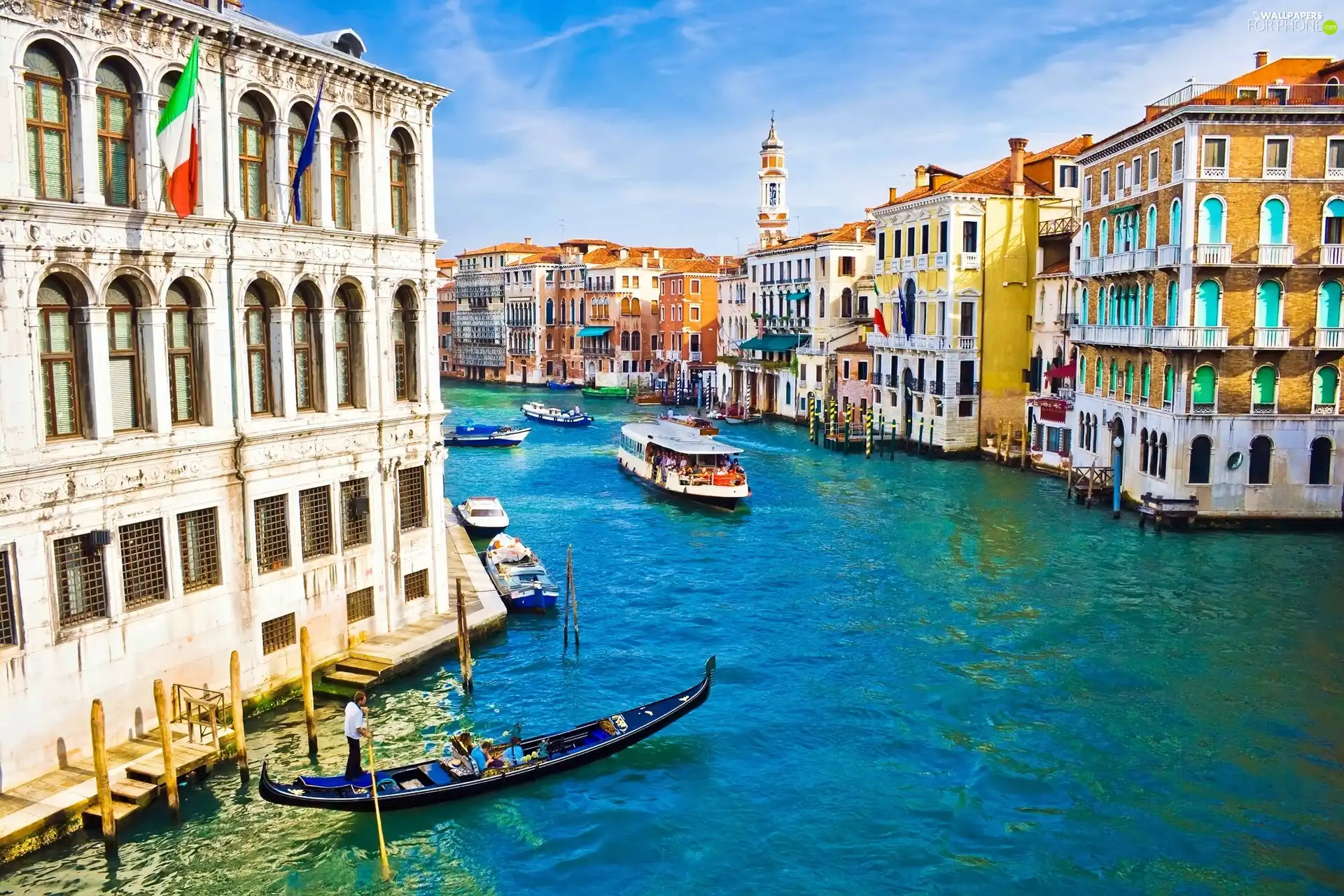 canal, Gondolas