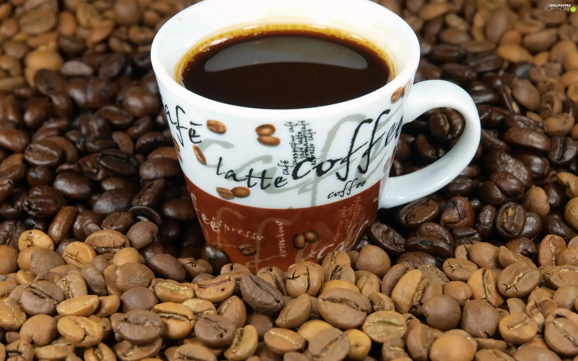 grains, coffee, Cup