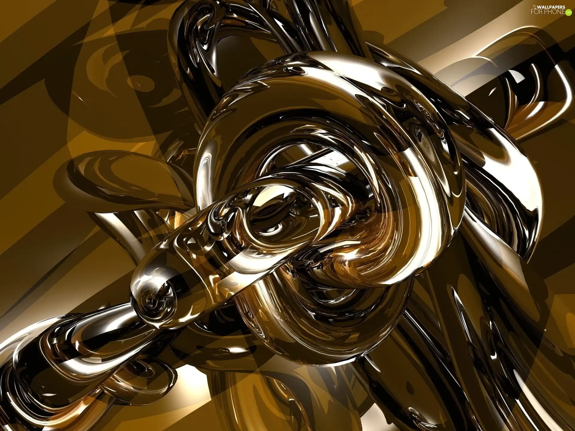 abstraction, knot, graphics, Golden