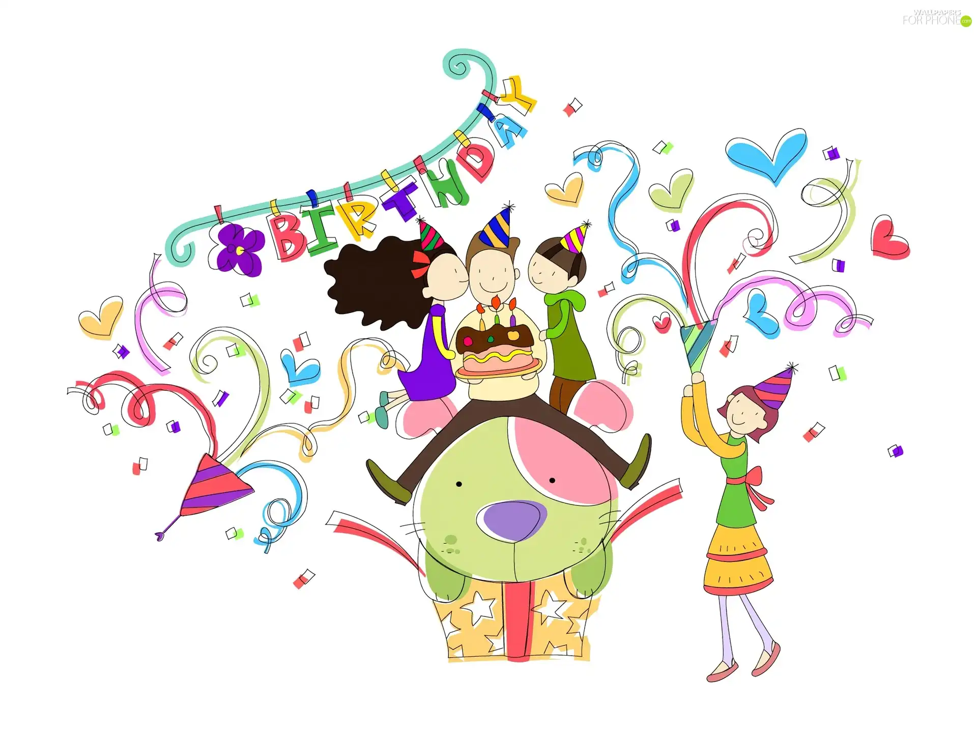 graphics, folks, birthday