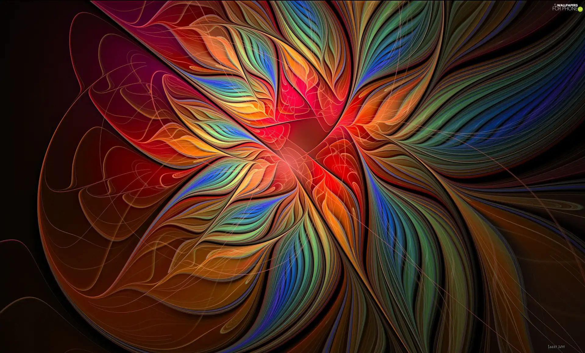 color, abstraction, graphics, Colourfull Flowers