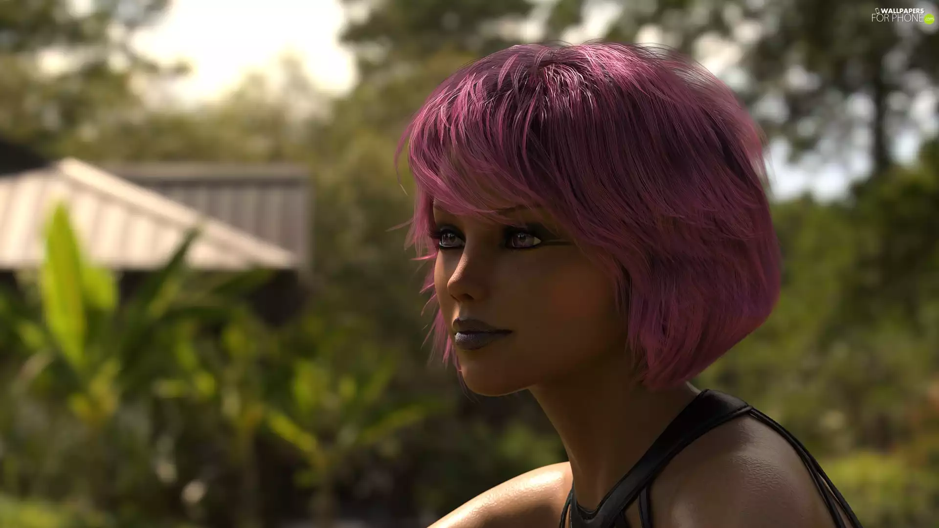 Hair, graphics, face, Pink, Women