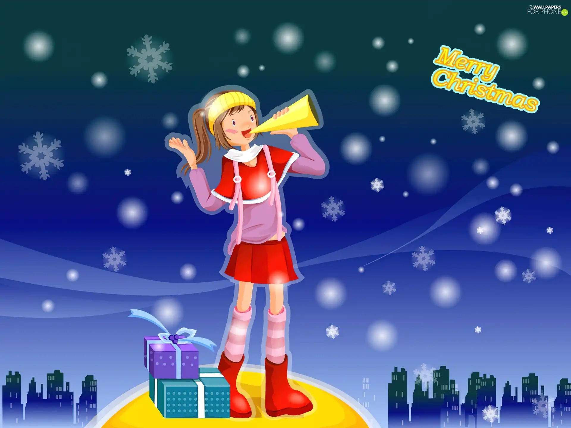 girl, christmas, graphics, gifts