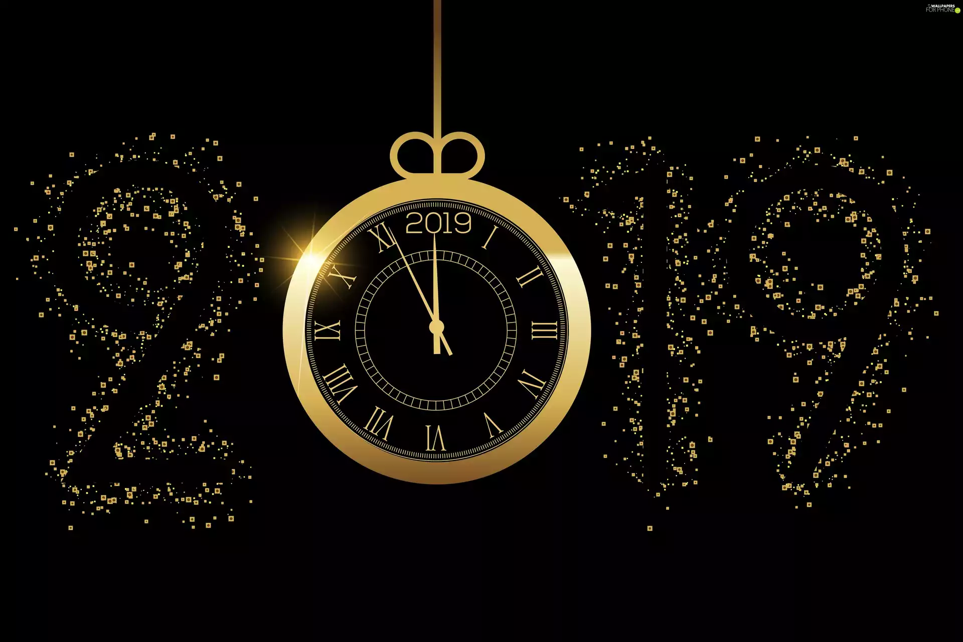 2D Graphics, New Year, 2019