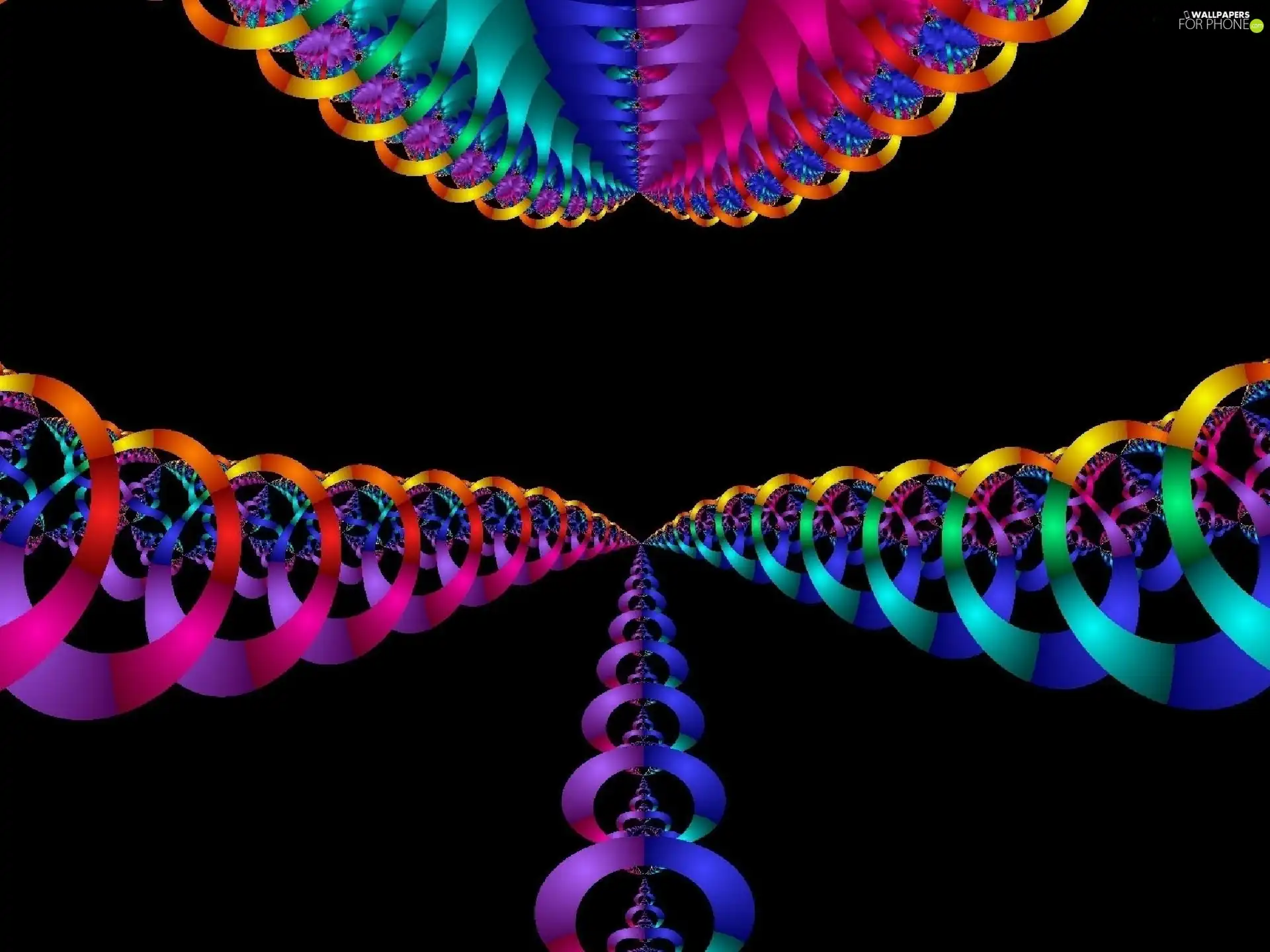 rainbow, abstraction, graphics, spirals