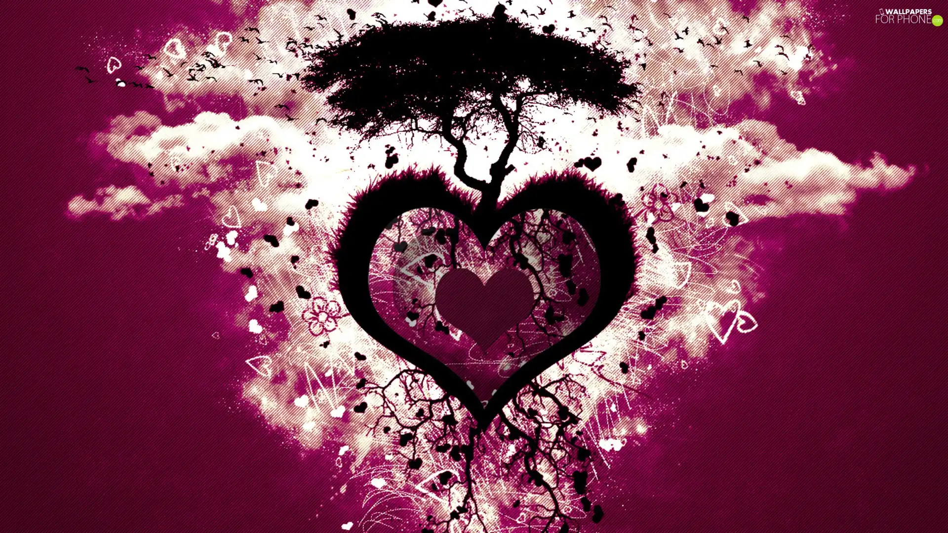 graphics, hearts, trees