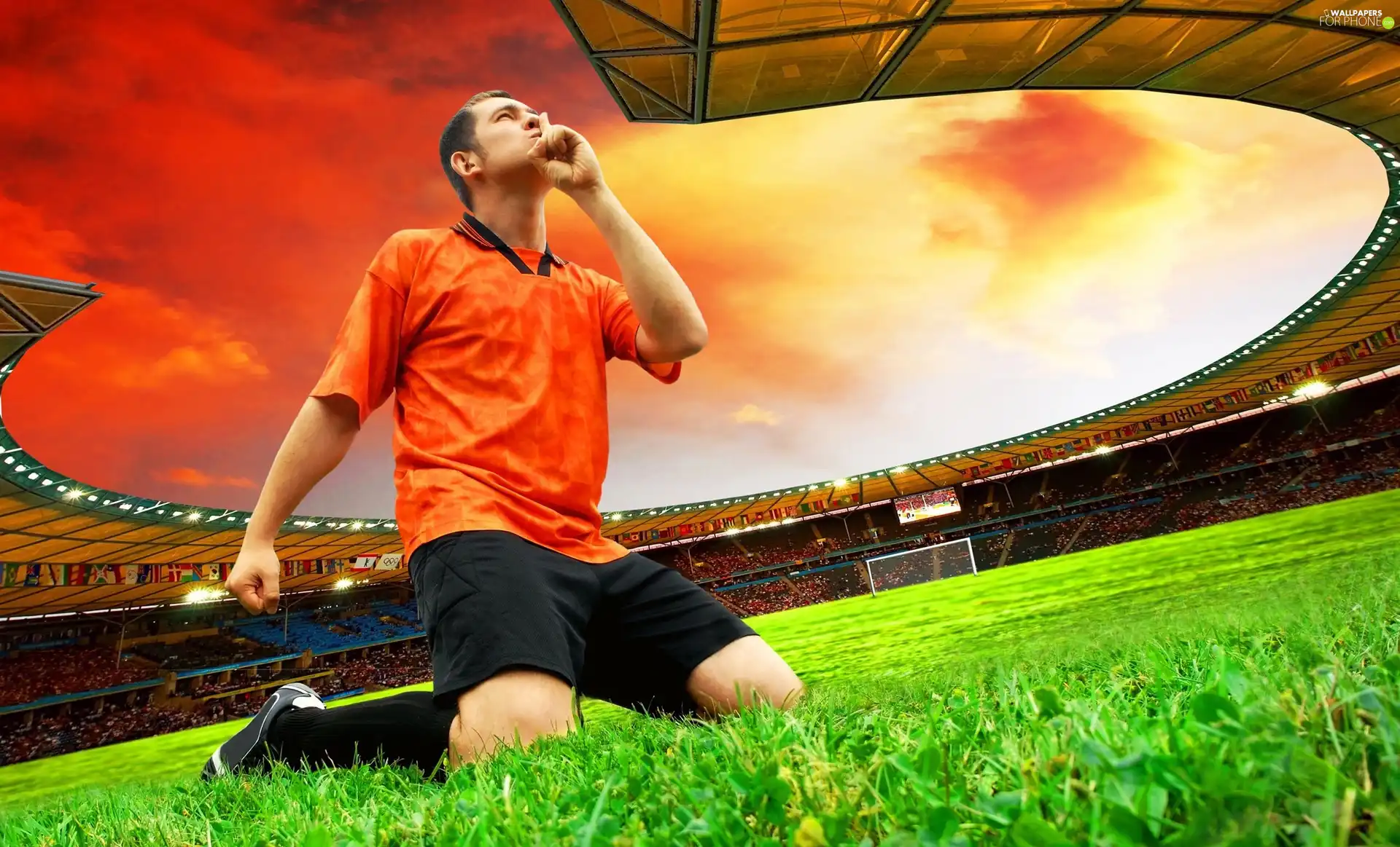 grass, footballer, Stadium