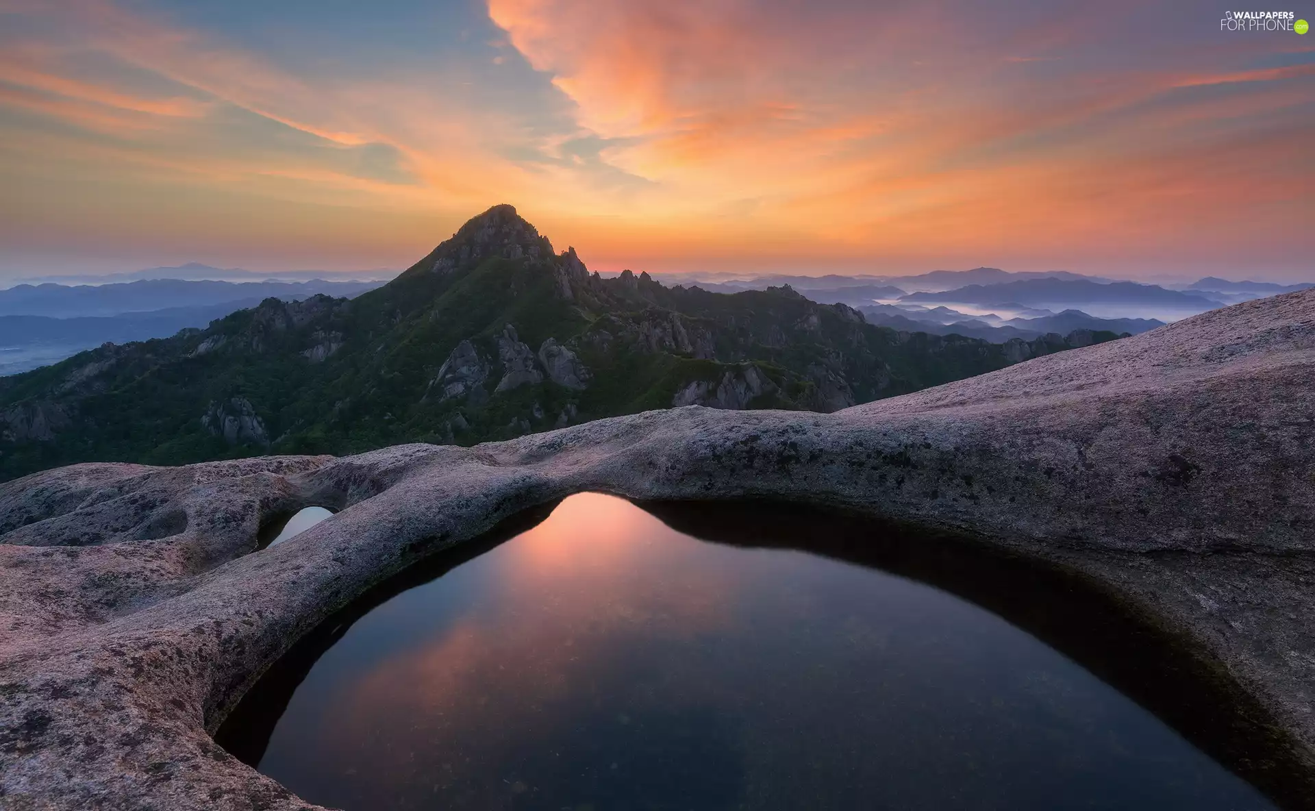 Jeolla South Province, South Korea, Mountains, Great Sunsets, Wolchulsan National Park
