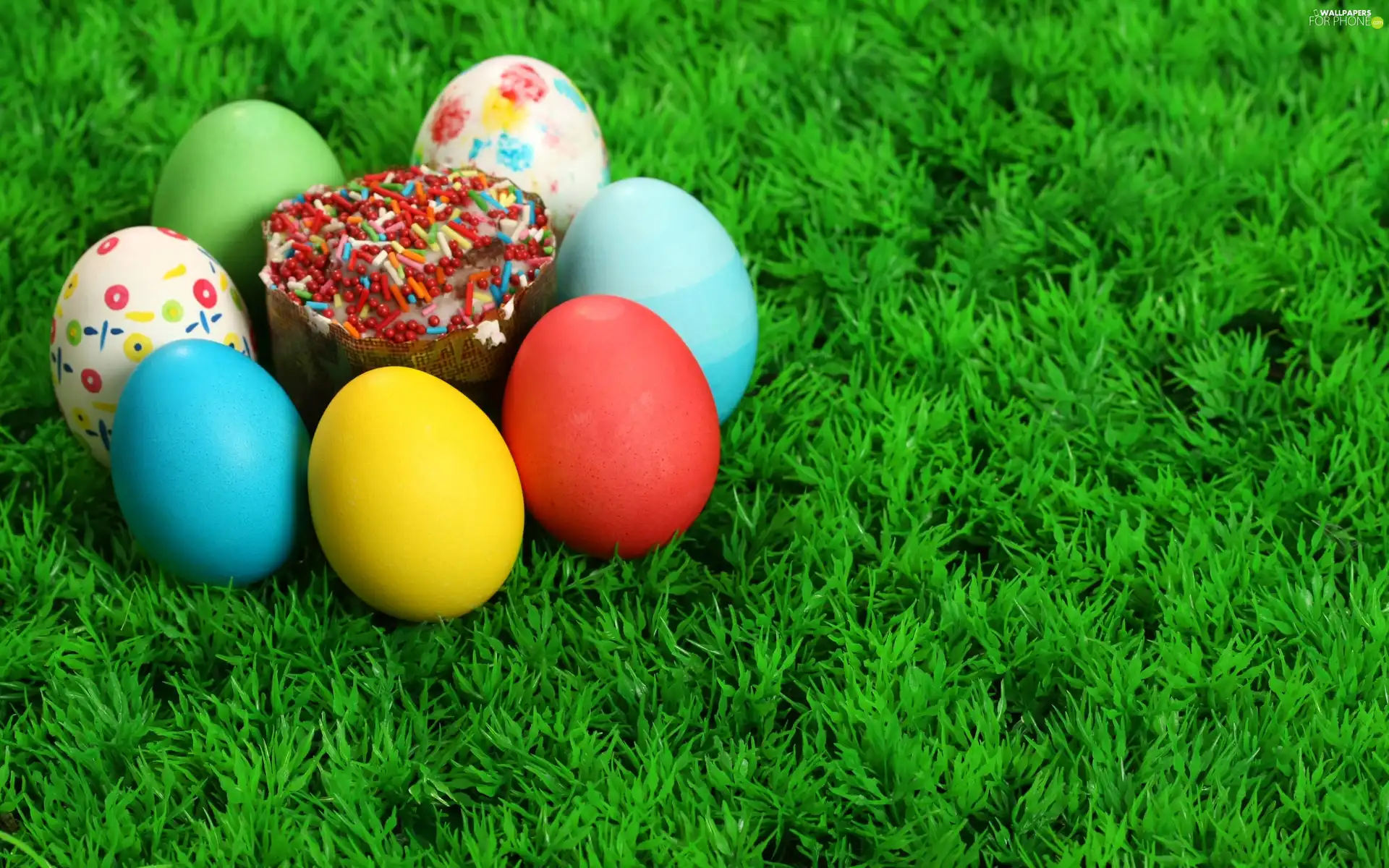 Green, grass, eggs, Easter, color