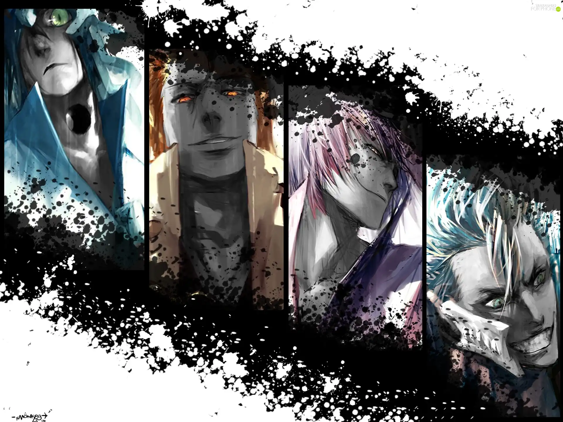 Ulquiora, Ichimaru, Grimmjow, Aizen