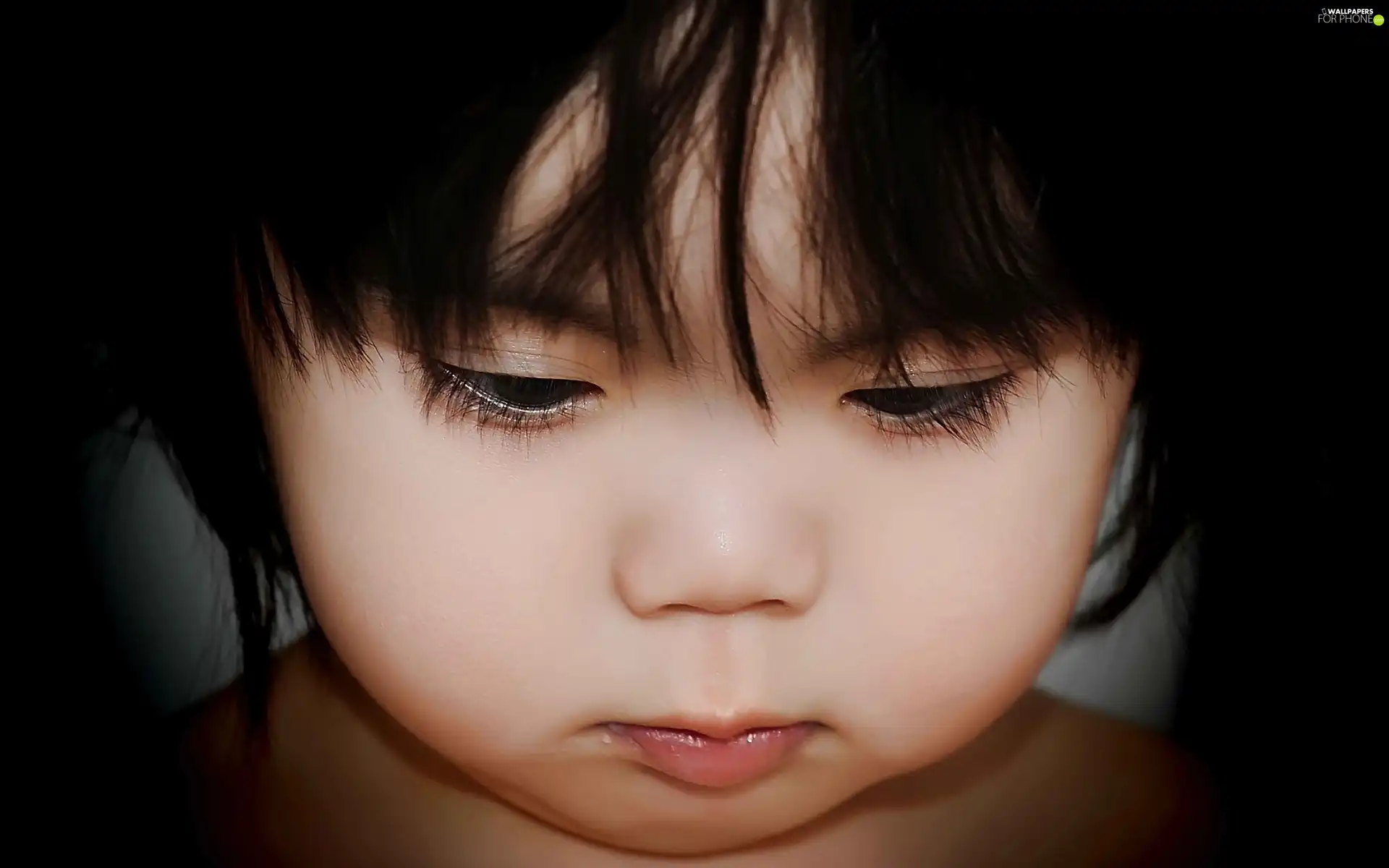 Face, dark, Hair, child-