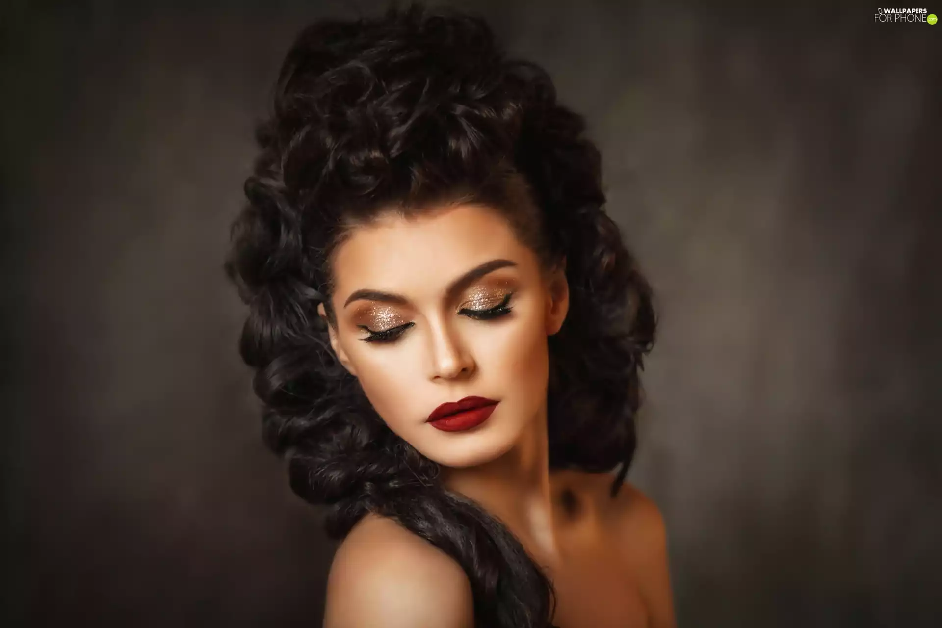 Women, Hair, make-up, pinned