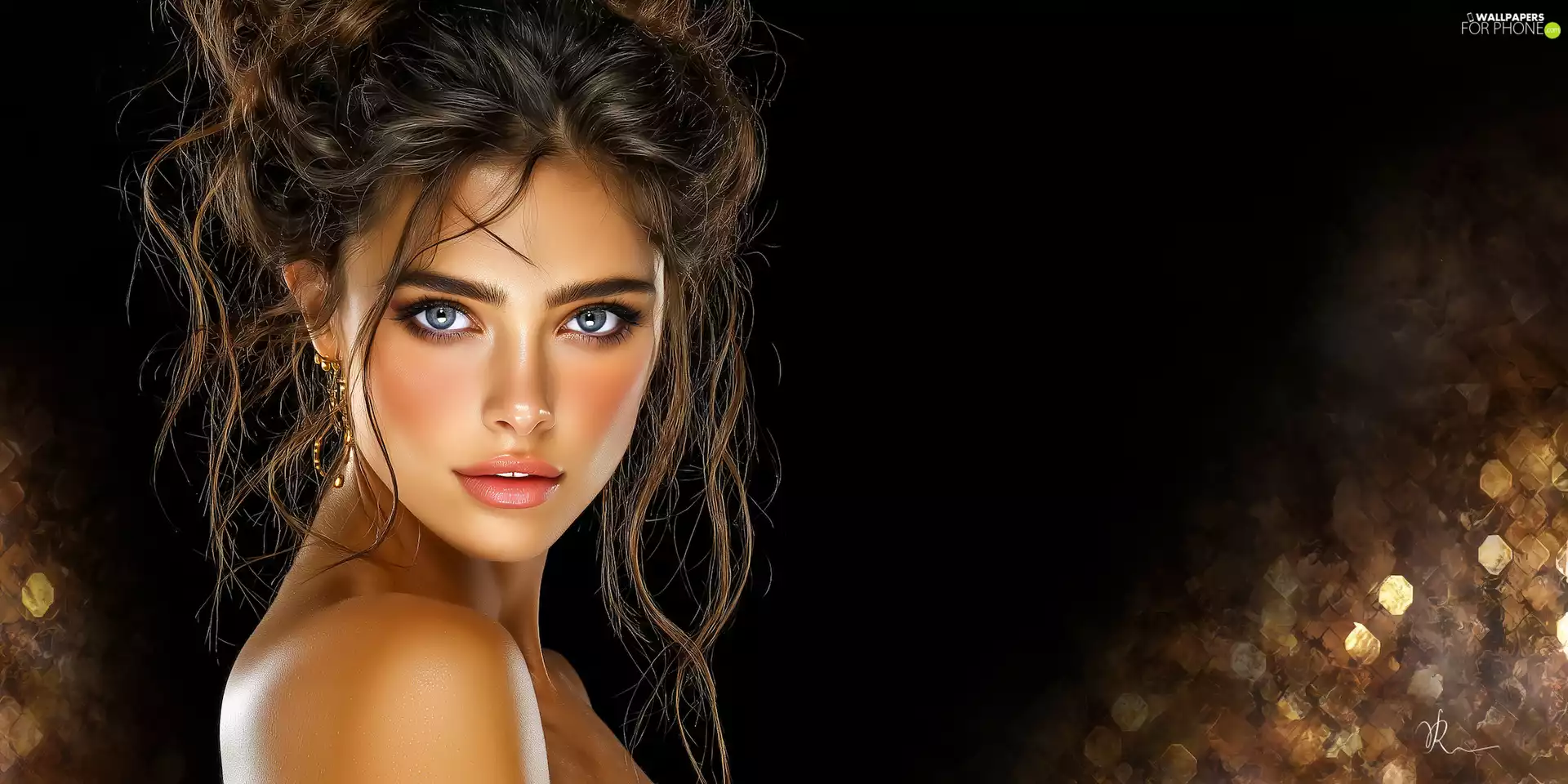 Hair, face, ear-ring, pinned, Women, The look, Ai