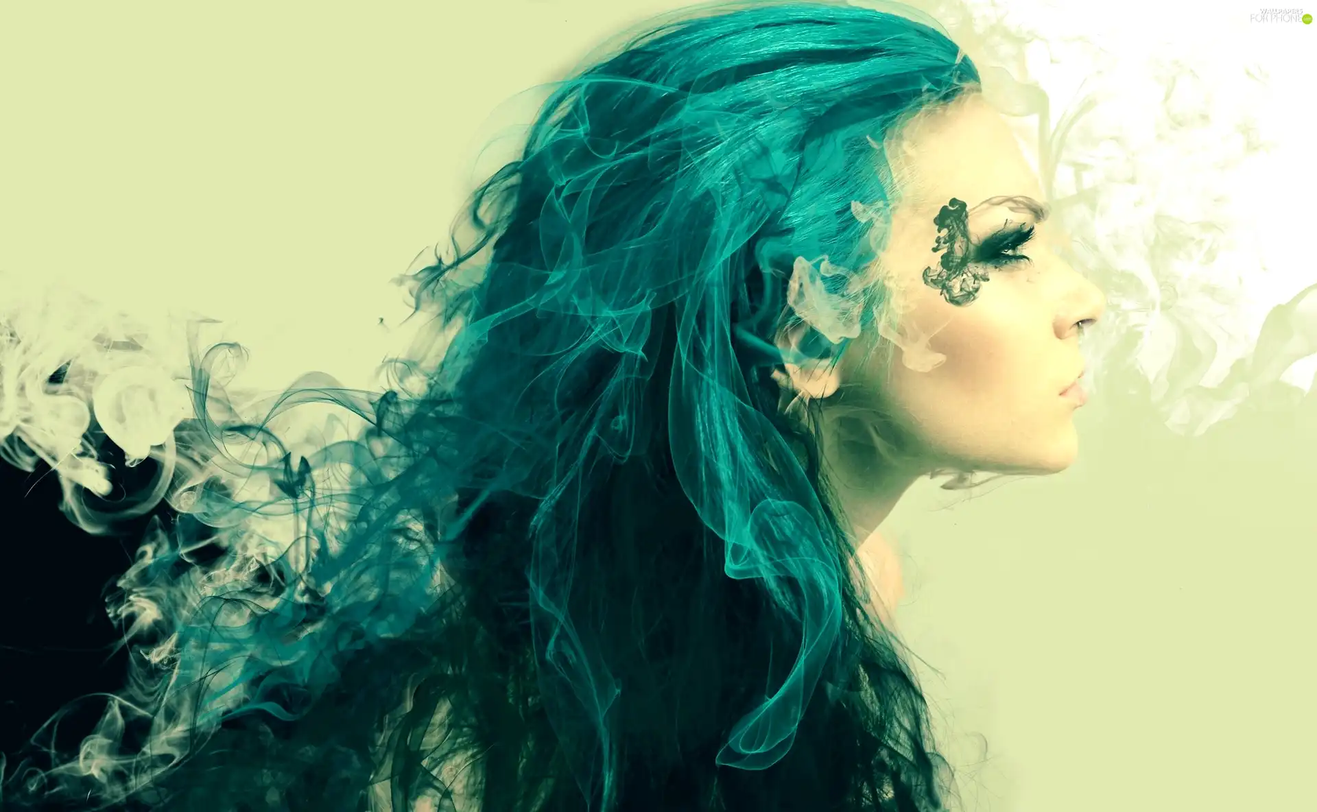 Women, Blue, Hair, graphics