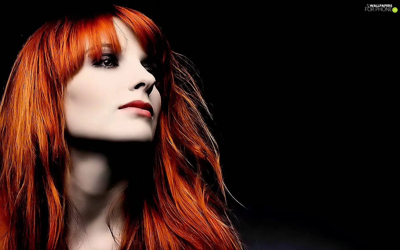 Women, red head, Hair, face