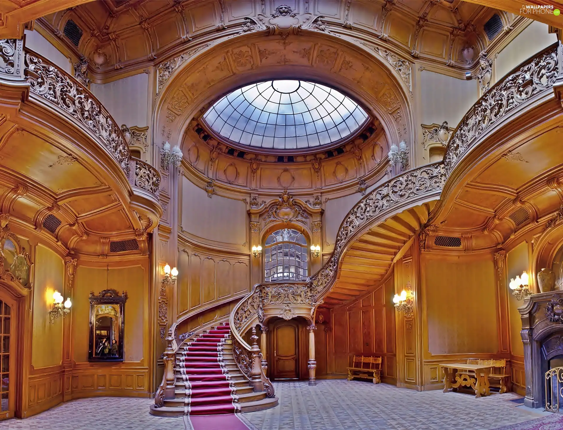 hall, interior, hotel