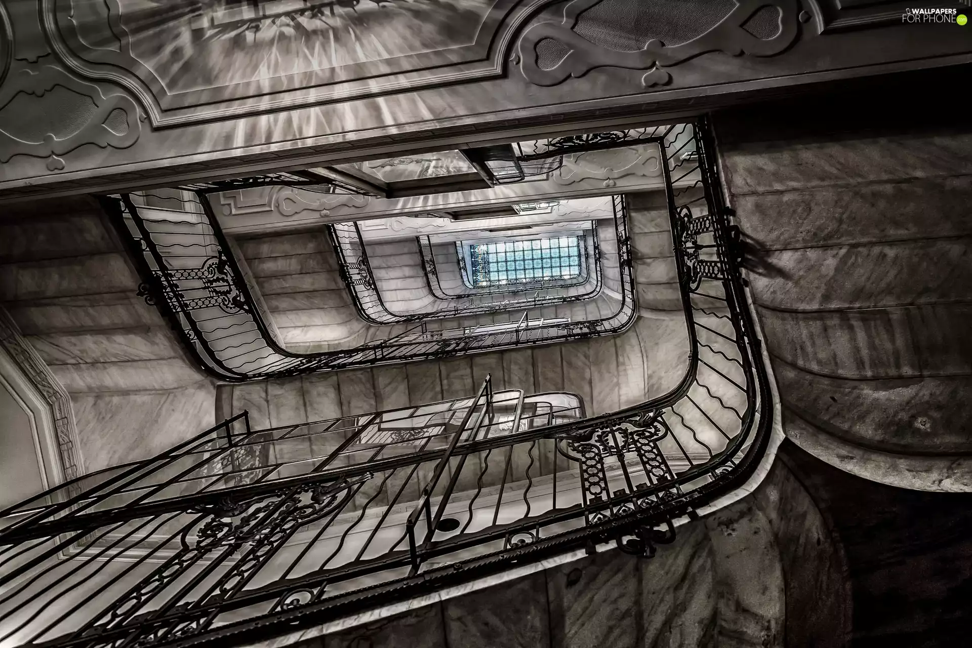 railing, Stairs, Staircase, Hall