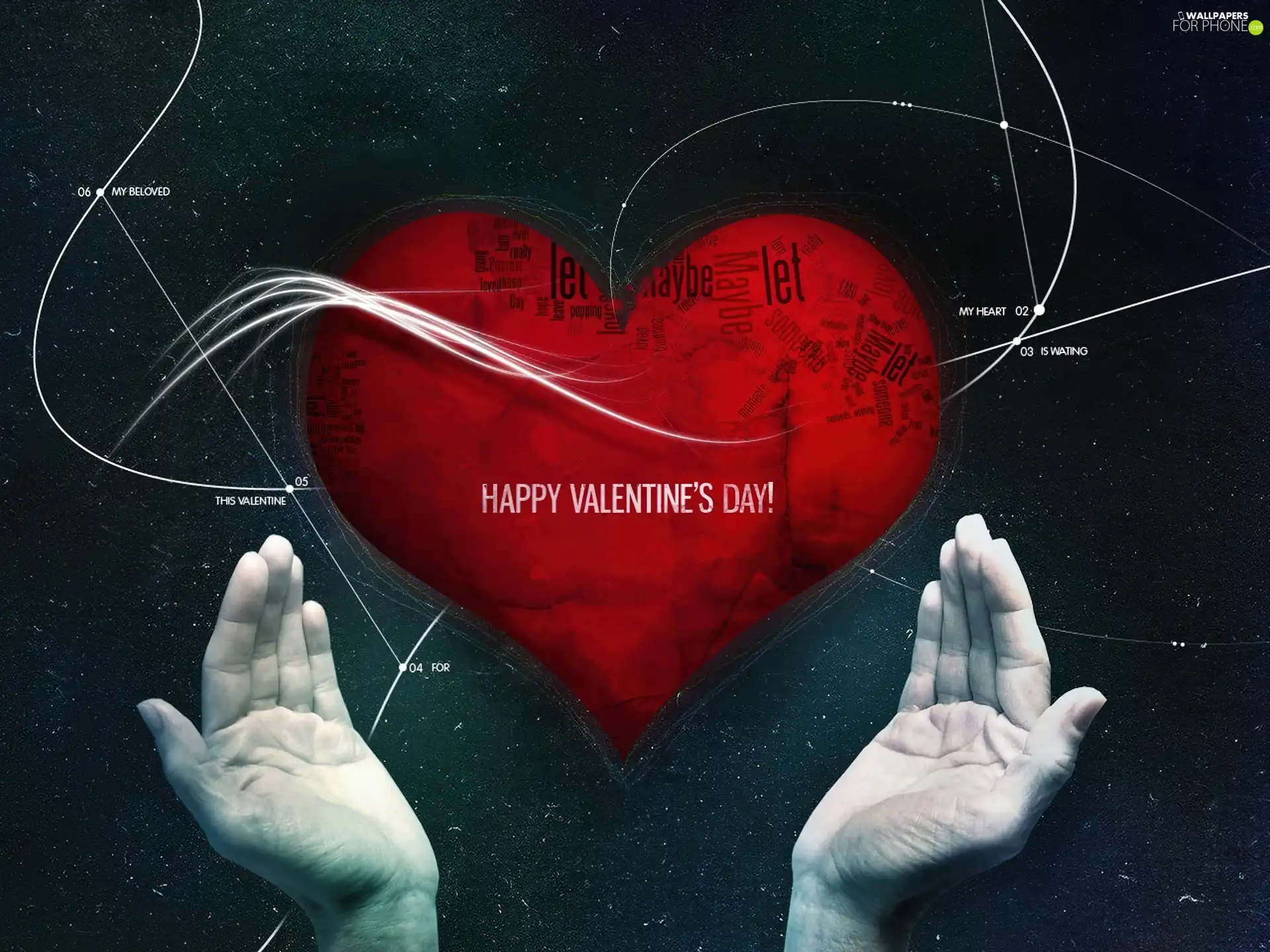 hands, Red, Heart