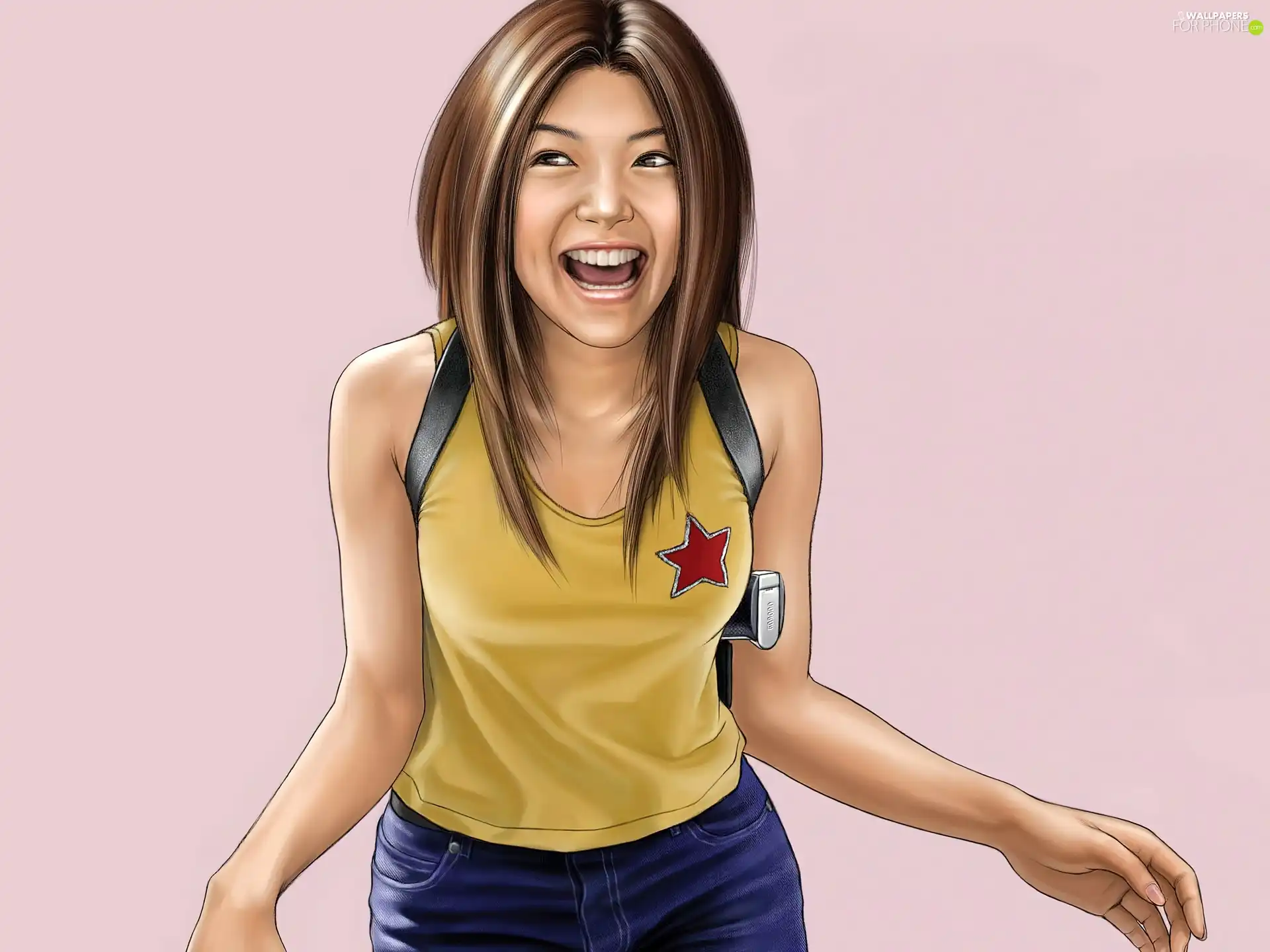 laughing, Weapons, hands, girl