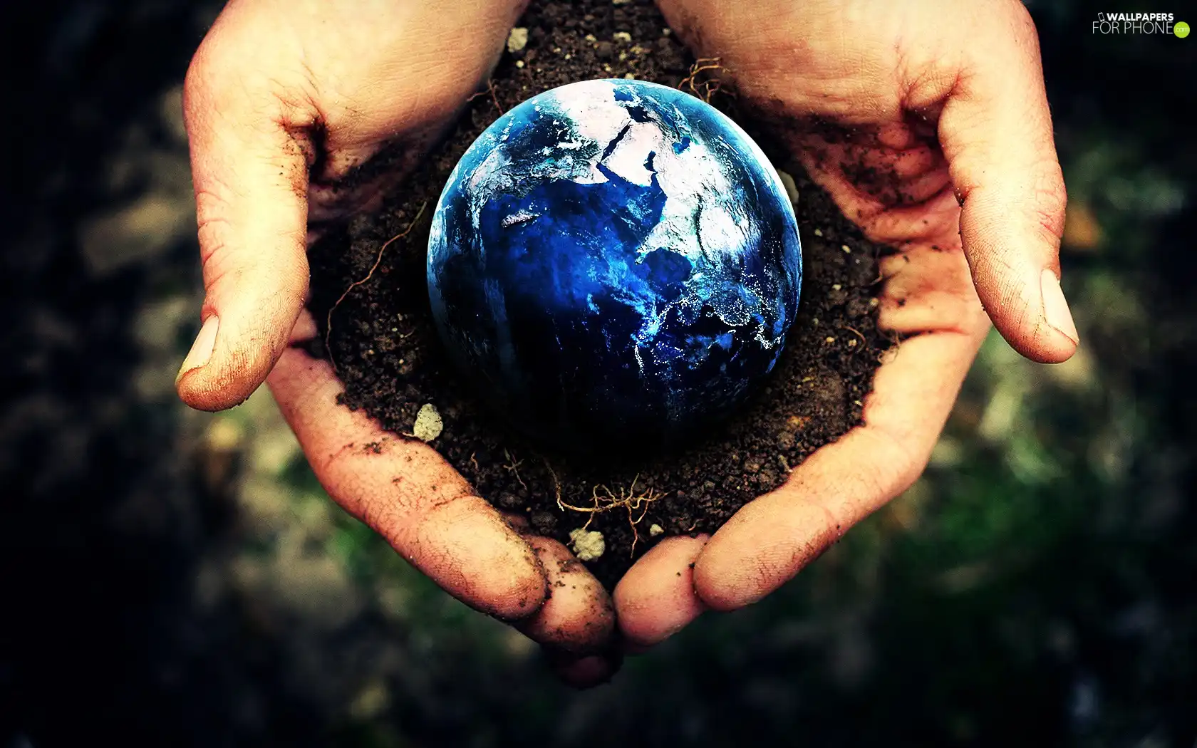 hands, land, Planet