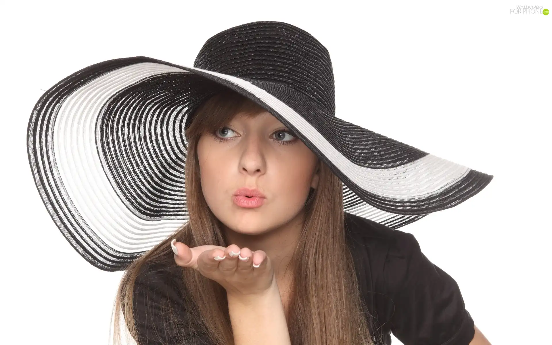 Hat, girl, kiss