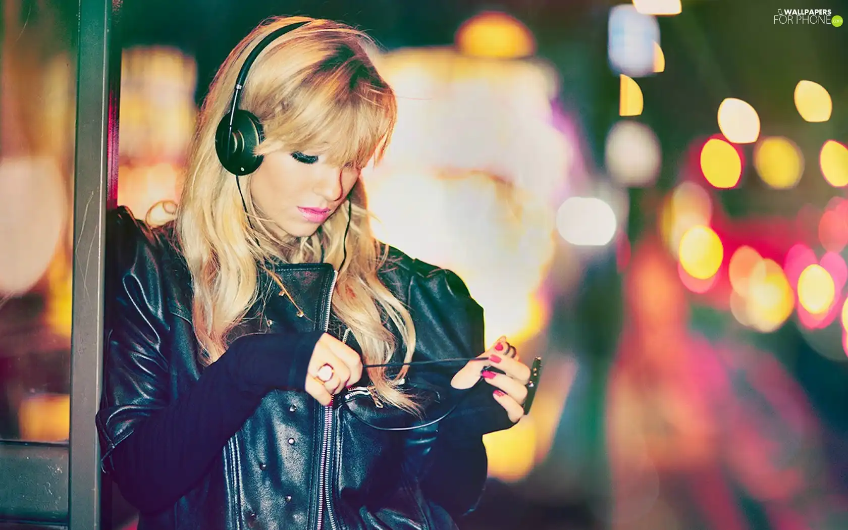 HEADPHONES, music, Blond, Hair, Women