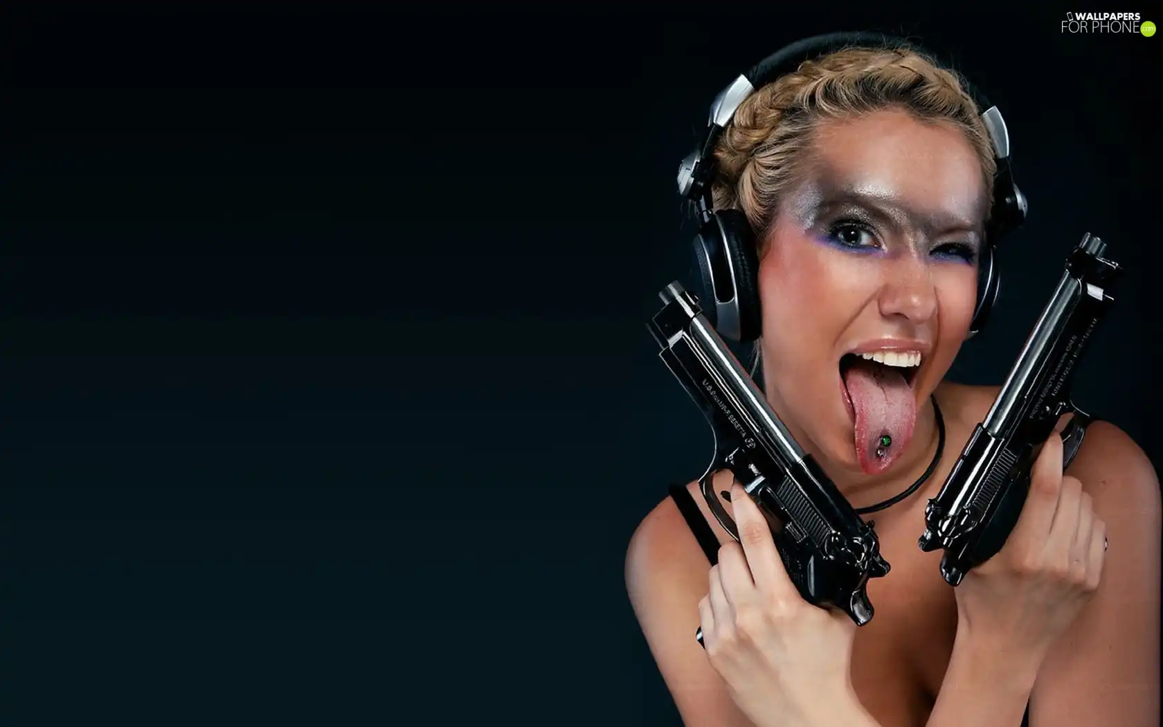 HEADPHONES, girl, Weapons