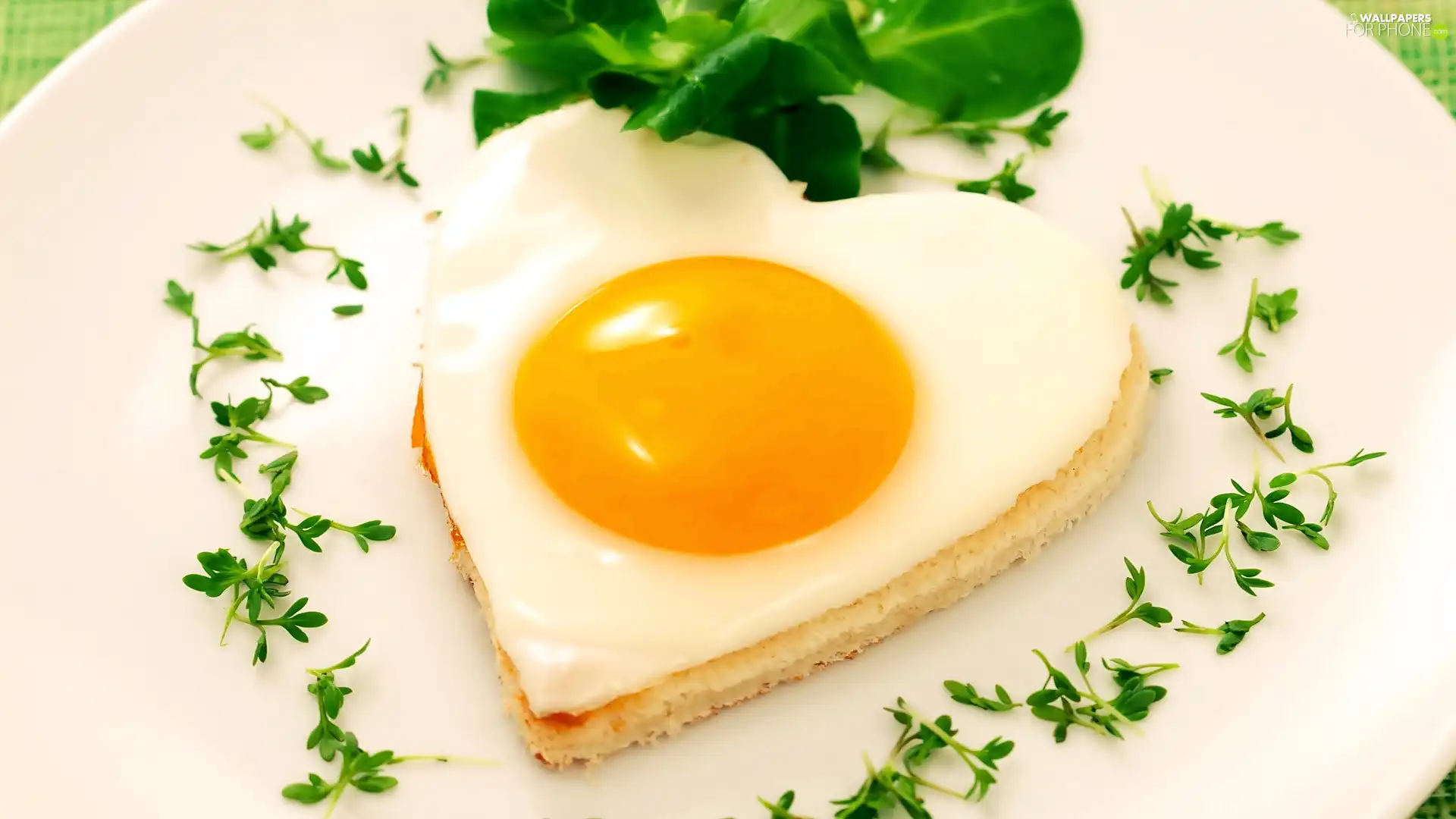 Heart, toast, egg