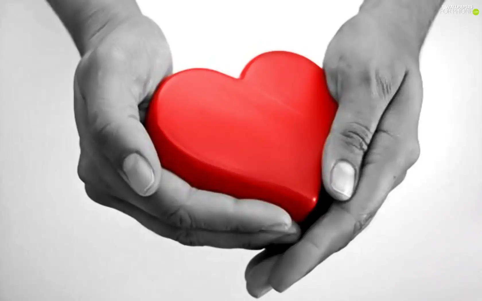 Heart, hands, Red